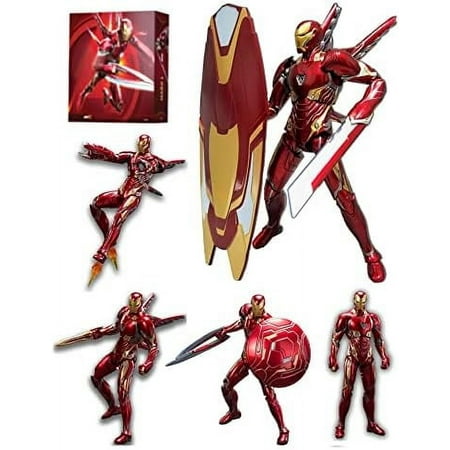 OVONNI Ironman MK50 (Deluxe Version),All Joints Movable 7 Inch Collectible Action Figure,Multi Weapon Accessories