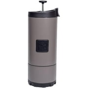 OVRLNDR Travel Coffee French Press, 24 fl.oz Capacity, Double Wall Vacuum Insulated, Easy To Clean Removable Bottom, Locking No Spill Lid, On The Go Coffee Brewing Storm Gray