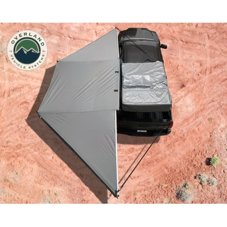 OVS Nomadic 180 Dark Gray Awning with Bracket Kit and Extended Poles 19609908