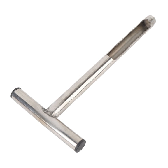 OVTSC 12in Stainless Steel Soil Sampler Probe Tool with T-Handle, Includes 2 Bags for Garden, Lawn, and Farm Plant Care, Heavy-Duty Rustproof Metal Soil Core Testing Kit (12 inches / 30.48 cm)