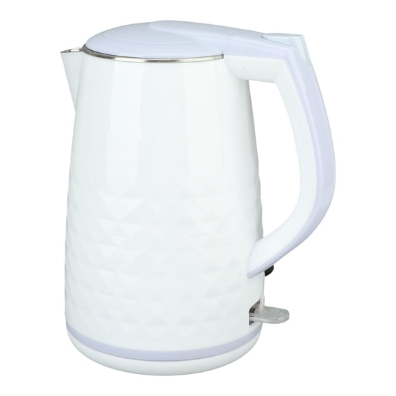 OVTSC 2000W Double Stainless Steel Electric Tea Kettle 2L / 67.6 oz Fast Water Boiler Heater with Advanced Auto Shutoff and Boil Dry Protection, BPA Free Kitchen Appliance, White