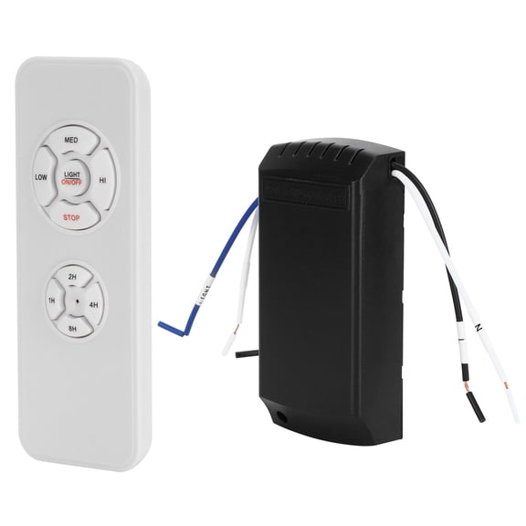 OVTSC 220V Wireless Ceiling Fan Lamp Remote Control Kit with Universal Timing Switch, 5.5 x 5.1 x 1.2 Inches / 14.0 x 13.0 x 3.0 cm Smart Light Fixture Controller