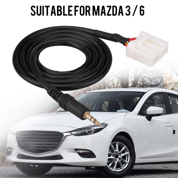 OVTSC 3.5mm AUX Audio Input Adapter Cable Car Stereo Radio MP3 Player Cellphone Interface Cable Compatible with Mazda 3 and Mazda 6 High Definition Sound (36.2 inches / 92 cm)
