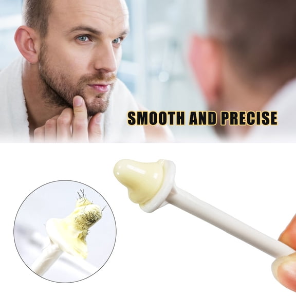 OVTSC 30 Pcs Nose Wax Stick Applicators, Premium Disposable Plastic Spatulas for Painless Nostril Nasal Hair, Eyebrows, and Facial Hair Removal Cleaning, Multi-Use Personal Grooming Tool, White