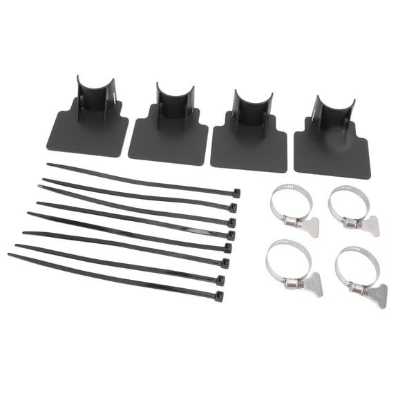 OVTSC 4 Sets Swimming Pool Pipe Holder Prevent Pipe Slip Cable Ties Stainless Steel Hose Clamp Swimming Pool Hose Support Rack Heavy Duty Accessories Black