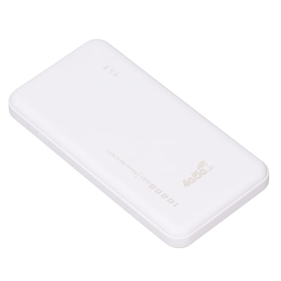 OVTSC 4G LTE Mobile Hotspot Portable WiFi Router 300Mbps (5.71 inches / 14.5 cm) with 10000mAh Battery Power Bank Standard SIM Card Slot for Travel Dorm White