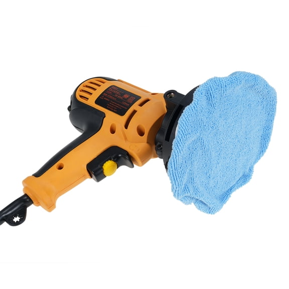 OVTSC 5-Inch Electric Car Polisher Kit, 700W Variable Speed Auto Buffer, 600-3700 RPM, Rotary Tool with Auxiliary Handle & Pads for Floor Furniture Ceramic Jade, Yellow Finish