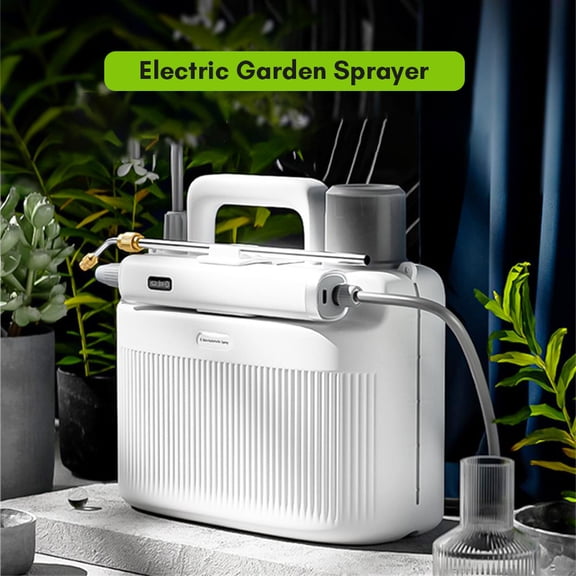 OVTSC 5L Electric Garden Sprayer Pump Sprayer with 2200mAh Rechargeable Battery Plant Mister with 2 Alternative Spray Lances USB Automatic Watering Can (10.8 inches / 27.5 cm)