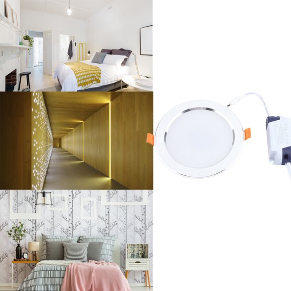 OVTSC 7W LED Recessed Panel Light with Human Body Motion Sensor, 4.3 Inch Super Thin Ceiling Embedded Downlight, Smart Motion Activated Run, Indoor Lighting Fixture AC85-265V (3000K-6500K)
