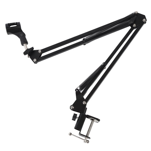OVTSC Adjustable Desktop Microphone Stand Iron and Plastic Flexible Boom Arm Table Mic Mount Stand with Desk Clamp for Studio Streaming Podcasting and Singing (15.7 Inches / 40 cm)