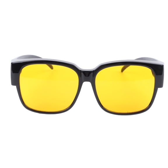 OVTSC Adult Blue Light Blocking Computer Glasses, Premium Eye Protection Against Radiation for Gaming, TV & Phone, Black Frame With Dark Yellow Lens, Unisex Design, 1 Count (6.69 inches / 17 cm)