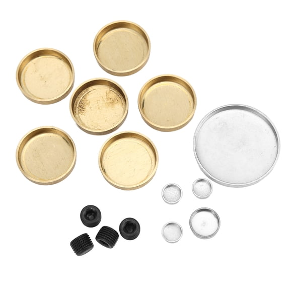 OVTSC Brass Freeze Plug Kit MPE-108BR Engine Expansion Plugs Replacement for Ford Small Block Windsor 255ci 260ci 289ci 302ci 351ci 1962-2001 High Performance Automotive Auto Parts 10 in / 25.4 cm