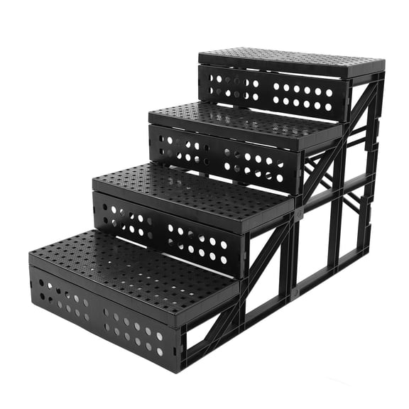 OVTSC Dog Stairs Slip Resistant Foldable Adjustable Pets Stairway Step for High Bed and Couch Pet Ramp Accessory 23.62 inches / 60 cm Plastic Construction