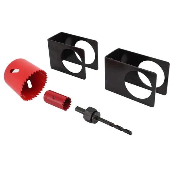 OVTSC Door Entry Lock Installation Kit with Guide Template, Professional Door Hole Drilling Kit Saw Tool for Wooden Doors, Fits 1-3/8 Inch to 1-3/4 Inch (3.5 cm - 4.4 cm) Thick Doors