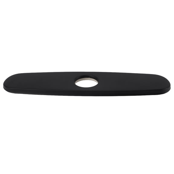OVTSC Faucet Deck Plate 304 Stainless Steel Sink Faucet Hole Cover Plate for Kitchen Bathroom F Y9116 Premium Replacement Base Plate Universal Fit Escutcheon 13 inches / 33 cm Length Silver Finish