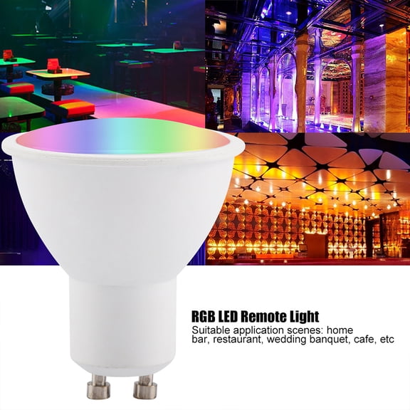 OVTSC GU10 3W RGB Warm White Color Changing LED Light Bulb Lamp with Remote Control for Atmosphere and Daily Lighting, 2.4 x 2.0 inches / 6.0 x 5.0 cm, Pack of 1
