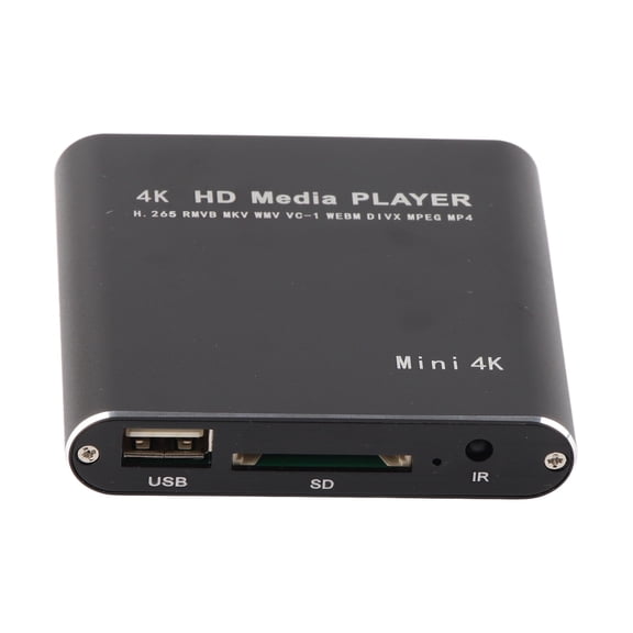 OVTSC HD Video Player 4K Resolution Streaming Media Player with USB AV Storage Card Slot 100-240V US Plug