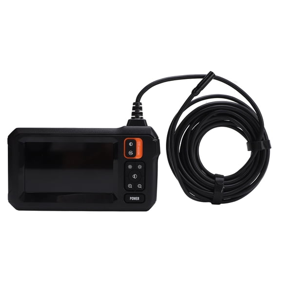 OVTSC Industrial Endoscope 1080P HD 8mm Lens Pipe Inspection Camera with 4.3 Inch IPS Screen, 16.4ft / 5m Semi-Rigid Cable Automotive Waterproof Snake Borescope Scope Cam with 6 LED Lights