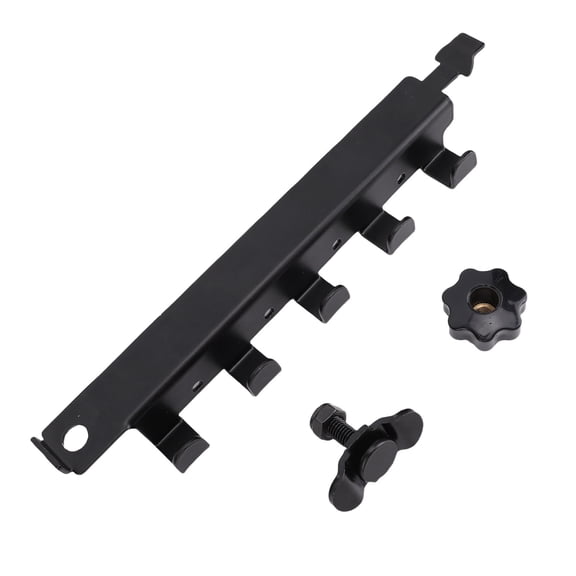 OVTSC L Track Single Stud Fitting Hook 5 Hooks Versatile Aluminum Alloy Tie Down Anchor Rails for Truck Bed Trailer Cargo Control Pickup RV ATV (25.0x17.0x2.0 inches / 63.5x43.2x5.1 cm)