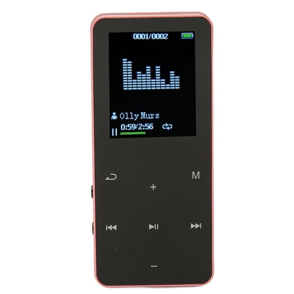 OVTSC MP3 Player with Bluetooth 4.2, 8GB Portable Digital Audio Music Player with 1.8 Inch TFT Screen, Lossless Sound HiFi Walkman with Voice Recorder and Translation Dictionary, Pastel Pink