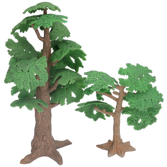 OVTSC Miniature Landscape Trees Kit, Artificial Pine Tree Models Set, Educational Science Diorama Supplies for Architecture Sand Table and Eco Projects (6.3 inches / 16 cm & 9.8 inches / 25cm)