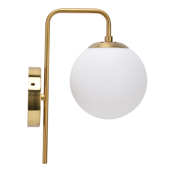 OVTSC Nordic Modern E27 Glass Ball LED Wall Light, Frosted Texture Round Globe Sconce for Bedroom, Living Room, Hallway, Indoor Wall Lamp Lighting Fixture (12 inches / 30.5 cm)