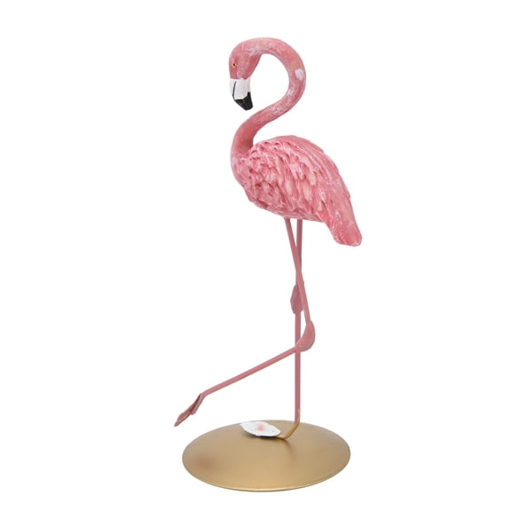 OVTSC Pink Flamingo Statue Ornaments Resin Figurine Home Decoration Accessories for Living Room Bedroom Study Tropical Bird Tabletop Decor Artificial Animal Sculpture Accent Piece