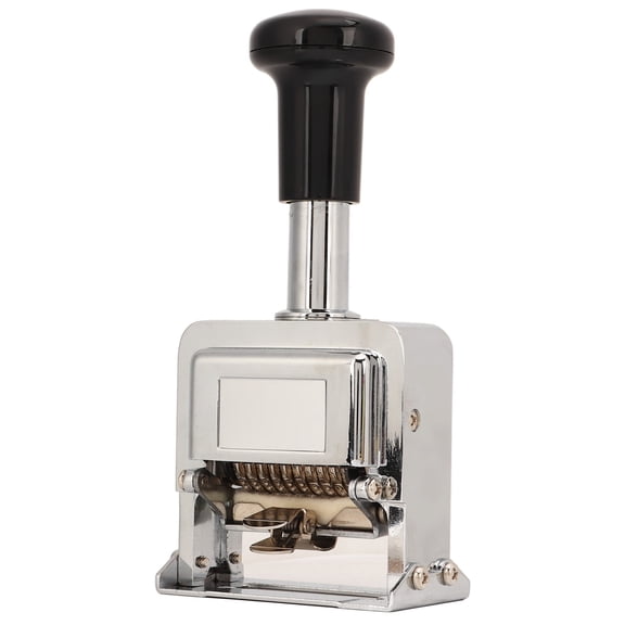 OVTSC Premium 10-Digit Automatic Numbering Stamp, Self-Inking Handle Design Metal Number Machine for Banking, Accounting, Office Documents and Ticketing (6.3 x 3.5 inches / 16 x 9 cm)