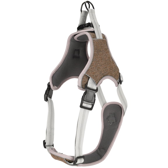 OVTSC Premium Outdoor Dog Vest Harness, Fully Adjustable Anti-Lost Reflective Pet Chest Strap for Large and Medium Dogs, Comfortable Walking Gear (Coffee Color, XXL, 11.4 inches / 29.00 cm)