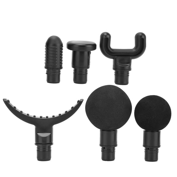 OVTSC Professional Massage Gun Head Set, 6 Pcs 19mm Fascia Muscle Massager Accessory Replacement Kit for Deep Tissue Percussion Pain Relief (15x11x6 inches / 38.1x27.9x15.2 cm)