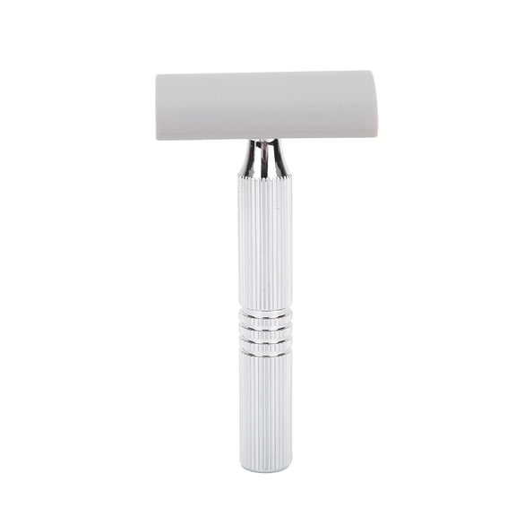 OVTSC Professional Men Zinc Alloy Safety Razor Home Travel Portable Manual Shaver Without Blade Silver Long Handle Ergonomic Design For Refreshing Shave Beauty Salons Barber Shops Personal Use