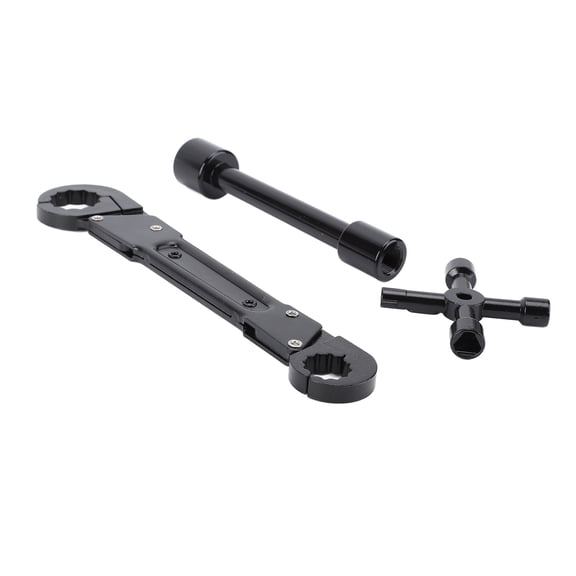 OVTSC Professional Plumbing Tools Steel Angle Stop Wrench Kit Heavy Duty Double Headed Plumbers Wrench and Angle On Wrench Removal Tool for Pipe and Valve Repair Projects (10.23 inches / 26.0 cm)