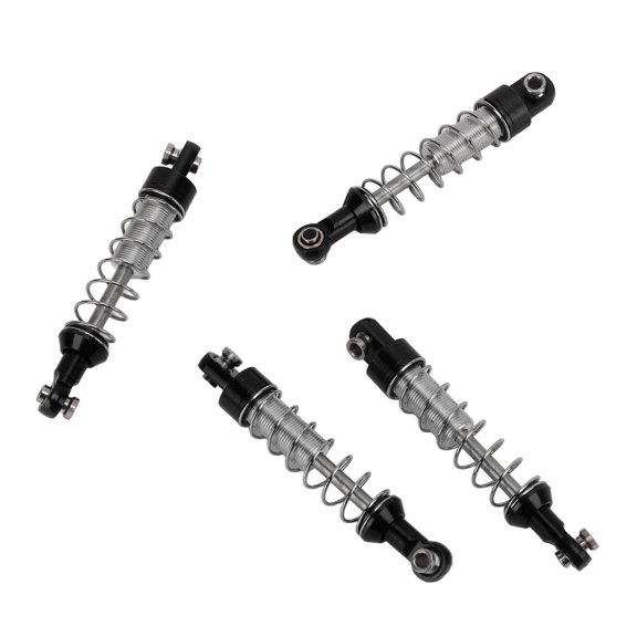 OVTSC RC Metal Universal Shock Absorber Damper Set with Shock Mount for WPL C14 C24 MN D90 99S Upgrades, 2.4 inches / 60mm Length Heavy Duty Aluminum Alloy Replacements, 2 Pairs Black