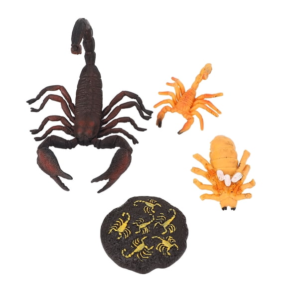 OVTSC Scorpion Growth Cycle Animal Figurine Kit, Realistic Simulation Reptile Lifecycle Educational Model Toy Set for Kids, 4 Pieces (10.0 Inches / 25.4 cm)