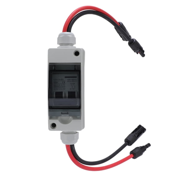 OVTSC Solar Panel Disconnect Switch 50A 2P IP65 Waterproof Solar PV Circuit Breaker Box for Power Grid and Home Solar Energy Systems, 9.84 in x 6.69 in / 25.0 cm x 17.0 cm Safety Isolation Switch