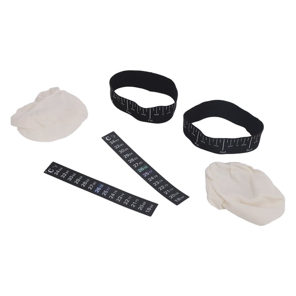OVTSC Sourdough Starter Jar Kit with Breathable Burlap Cloth Covers, Date Marked Feeding Bands, and Temperature Strips for 3 to 4 Inch Diameter Glass Canning Jars