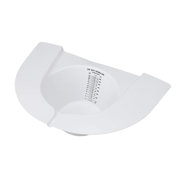 OVTSC Specimen Collector Plastic Pour Spout 27oz / 800ml Graduated Sample Collection Hat for Urine Vomit Stool Medical Grade Measurement Pan Toilet Commode Chair
