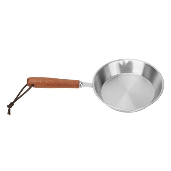 OVTSC Stainless Steel Frying Pan 12CM Mini Egg Fry Pan Nonstick Small Skillet for Household Restaurant Gourmet Kitchen Cookware (4.72 inches / 12 cm)