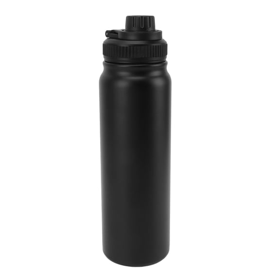OVTSC Stainless Steel Water Bottle Leak Proof Black Lightweight Insulated Flask for Travel Office Gym Outdoor Hiking Fitness Hydration (11.42 inches / 29.00 cm) 14.1oz Weight