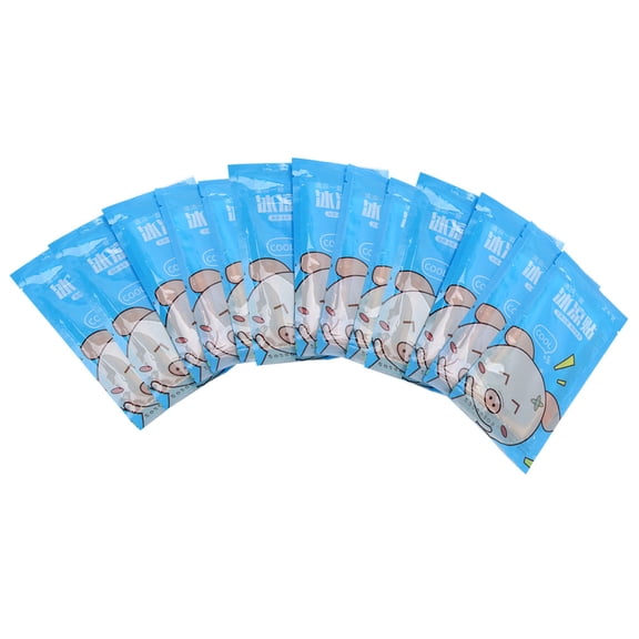 OVTSC Summer Cooling Patch 30pcs Set Effective Heat Dissipation Forehead Gel Sticker For Fever Relief And Hot Flashes Soft Non-Woven Fabric 4.5 x 2 in / 11.5 x 5 cm Portable Cold Compress