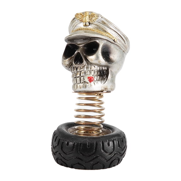 OVTSC Swing Waving Human Skull Car Interior Decoration Dashboard Ornament Decor, Cute Skull Shaking Head Car Accessories, 3.1 x 1.6 inches / 8 x 4 cm, Pack of 1