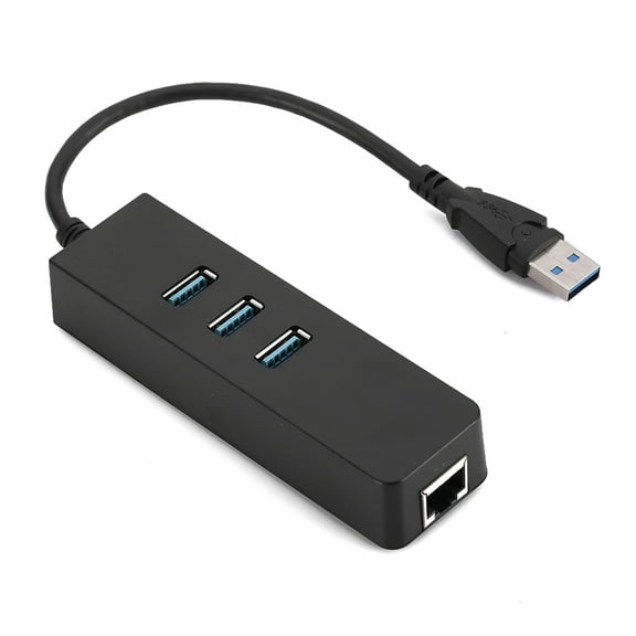 OVTSC USB 3.0 Ethernet Adapter with 3-Port Hub, RTL8153 Gigabit Network Converter for Windows 10/8/7, Mac OS, Linux, Computer Accessories for Home Office (11x3.2x2 cm / 4.3x1.3x0.8 Inches)