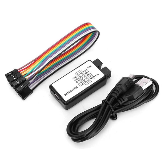 OVTSC USB Logic Analyzer Device Set Mini Digital Pocket Size 8 Channel Input Memory 24MHz