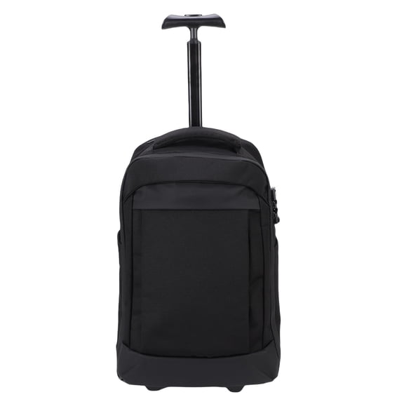 OVTSC Vacuum Rolling Backpack with Wheels Low Noise Water Proof Large Capacity Travel Trolley Bag for Business Black 20.5x13.0x8.7 inches / 52x33x22 cm