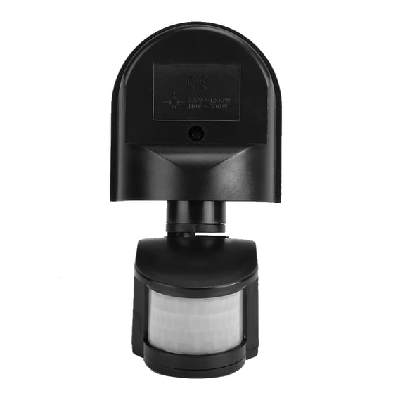 OVTSC Waterproof Automatic PIR Motion Sensor Switch for Outdoor Security Wall Light 110-240V Black, 39.4 ft / 12 m Range