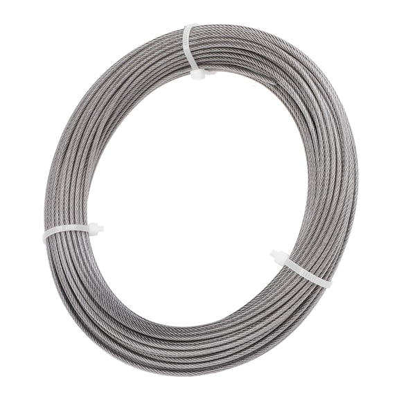 OVTSC Wire Rope Turnbuckle Tensioner Kit, 100 ft / 30.48 m Length, 2 mm / 0.08 in Stainless Steel Cable Hardware Assortment for Garden Trellis & Outdoor Lights