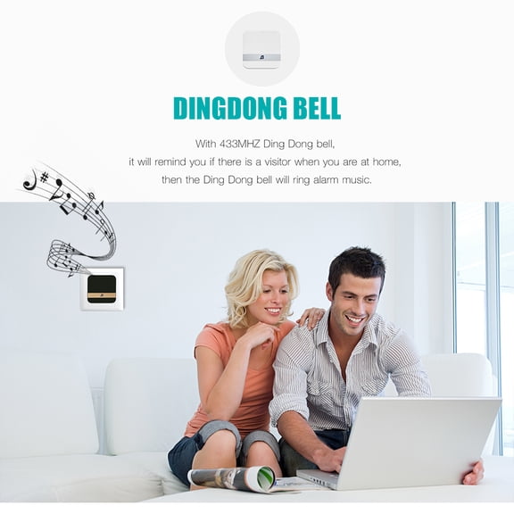 OVTSC Wireless Doorbell Plug-in Chime Receiver with Adjustable Volume and Melodies Selection, 110dB Loud Entry Door Bell Chime for Smart Video Doorbell Home Security Kit (White / 3.2 x 3.2 Inches)