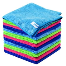 OVWO 12Pcs Premium Microfiber Cleaning Cloth for Household Cleaning, 12" x 12"