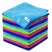 OVWO 12Pcs Premium Microfiber Cleaning Cloth for Household Cleaning, 12 x 12