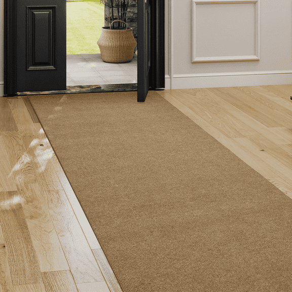 OVYEOFR Commercial Carpet, 3' x 10' Non-Slip Commercial Rug, Hallway Runner Rugs for Balcony Kitchen Garage Patio, Indoor Outdoor Brown Entrance Mat